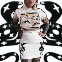 Load image into Gallery viewer, Leather Studded Cobra Skirt