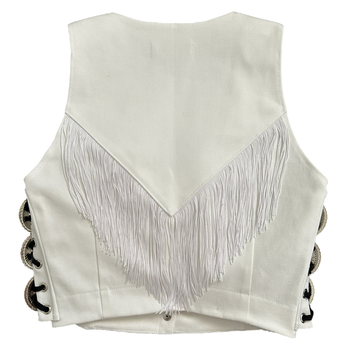 【tyn.TGOR】Hand needle fringe vest グレー Fringe Vest – Chain Driven Apparel
