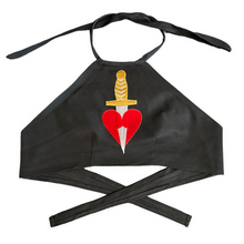 Load image into Gallery viewer, Halters: Dagger/Heart, Flames