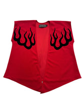 Load image into Gallery viewer, Red Flame Tie Front