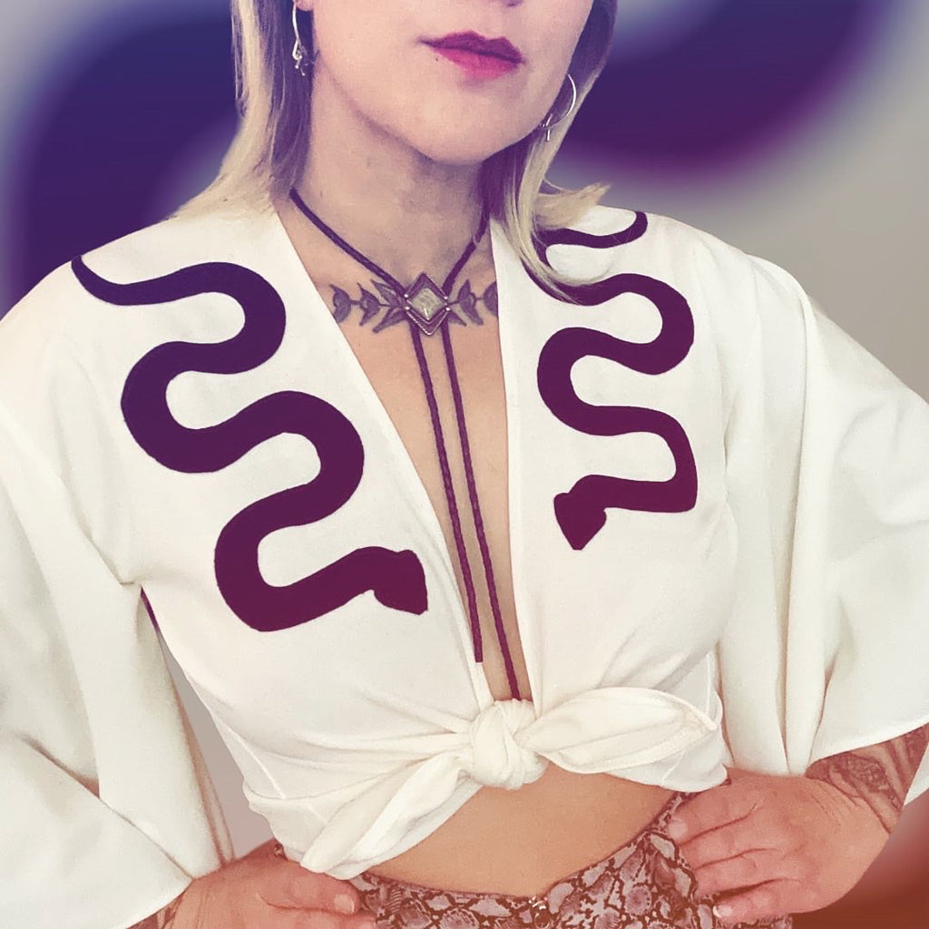 Snake Kimono:  Black, White, Red