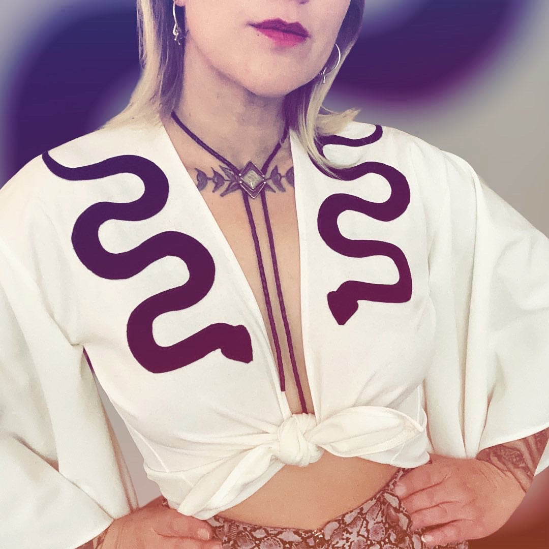 Snake Kimono:  Black, White, Red