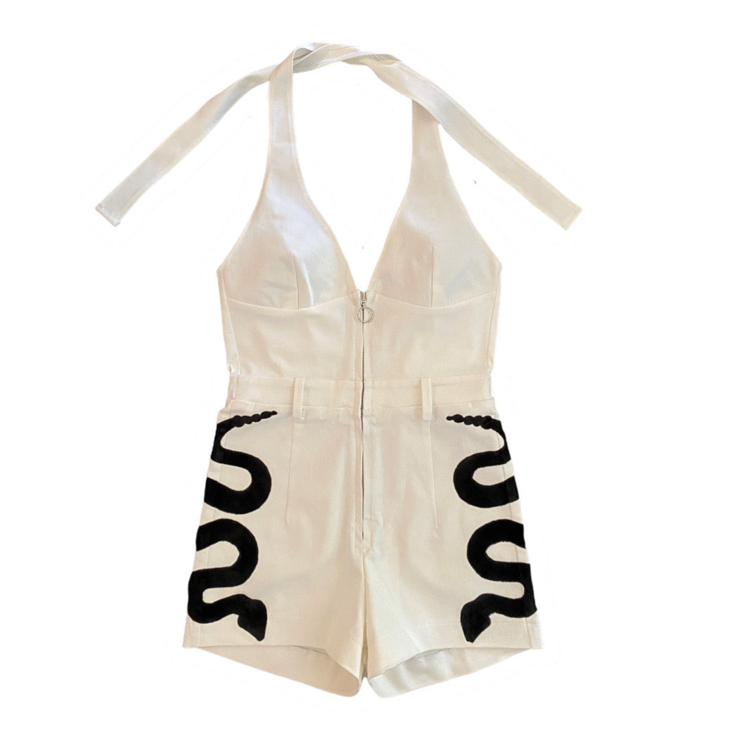 Rattlesnake Halter / Shorts Jumpsuit