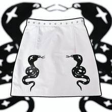 Load image into Gallery viewer, Leather Studded Cobra Skirt
