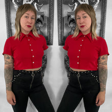 Load image into Gallery viewer, Cropped Dagger Blouse
