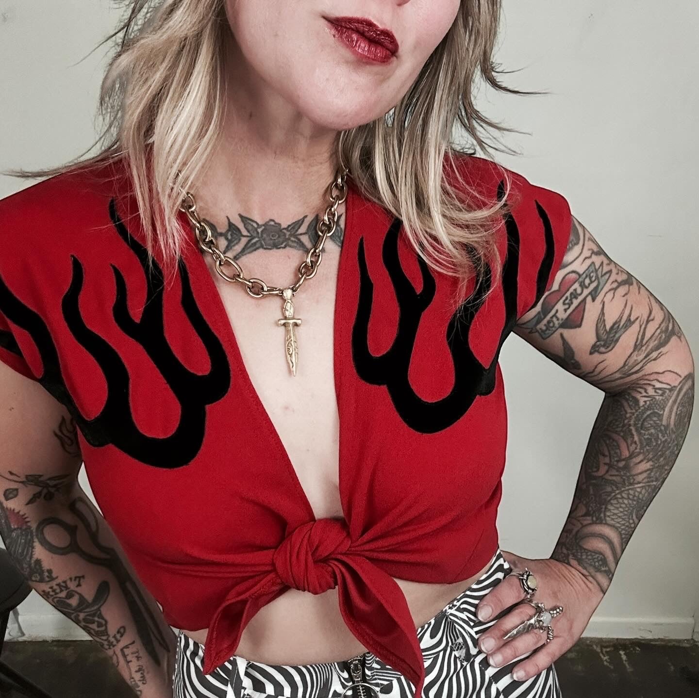 Flame Tie Front