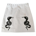 Leather Studded Cobra Skirt