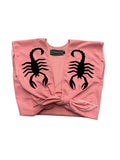 Pink Scorpion Tie Front