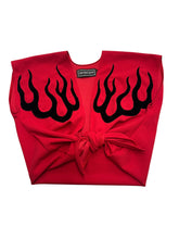 Load image into Gallery viewer, Red Flame Tie Front
