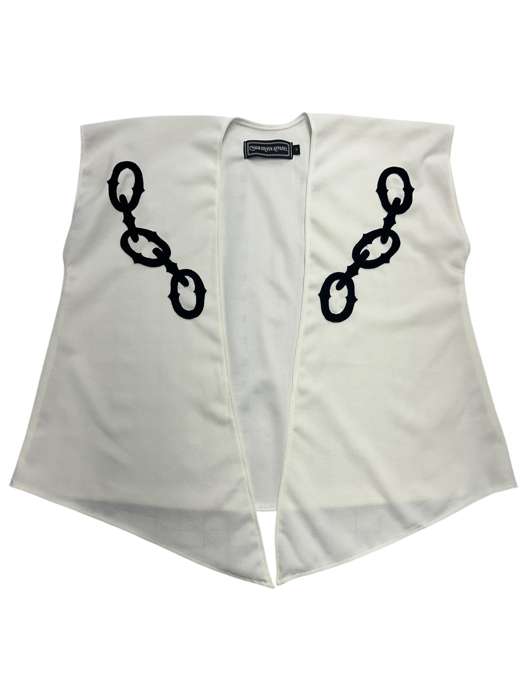 White Chain Tie Front