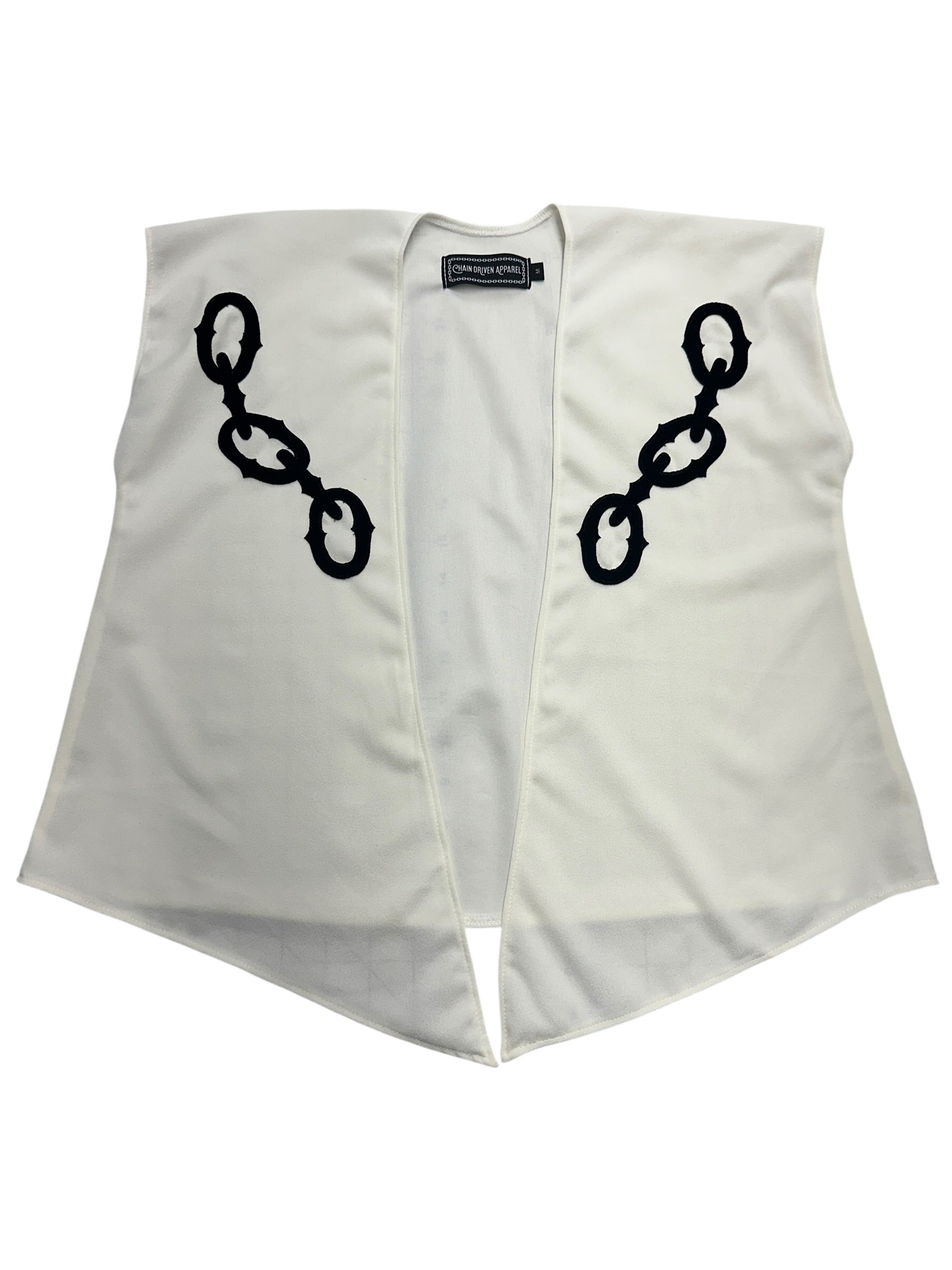 White Chain Tie Front