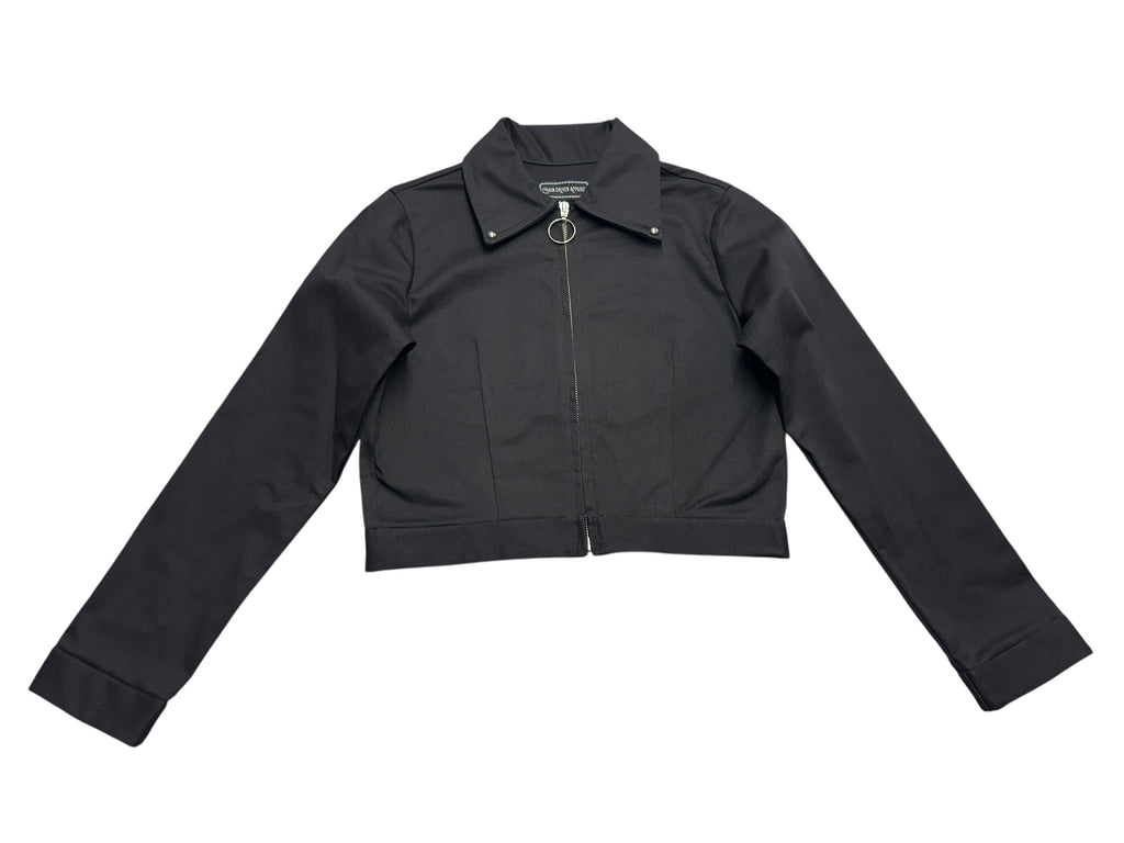 Black Denim Dagger Jacket