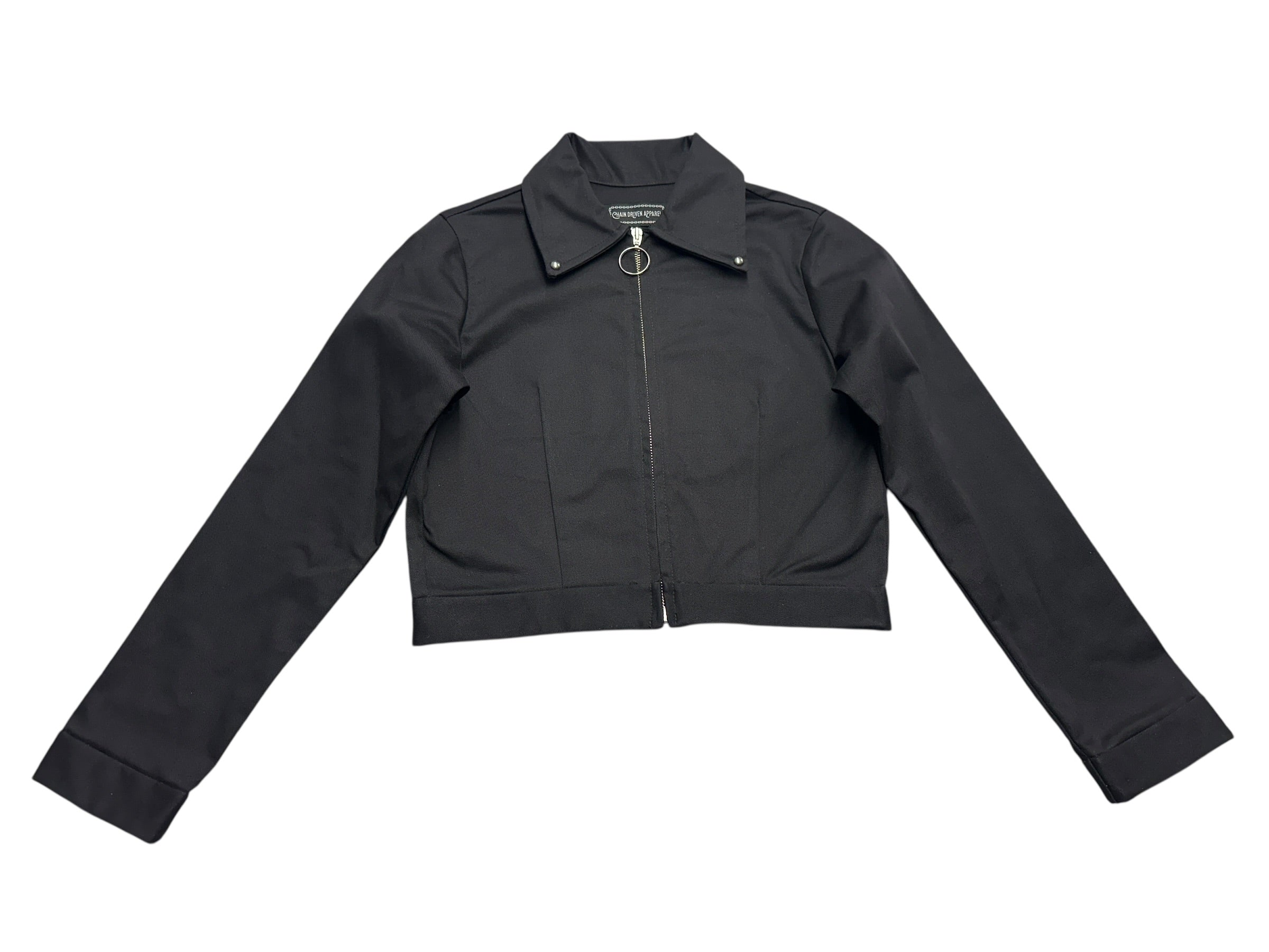 Black Denim Dagger Jacket