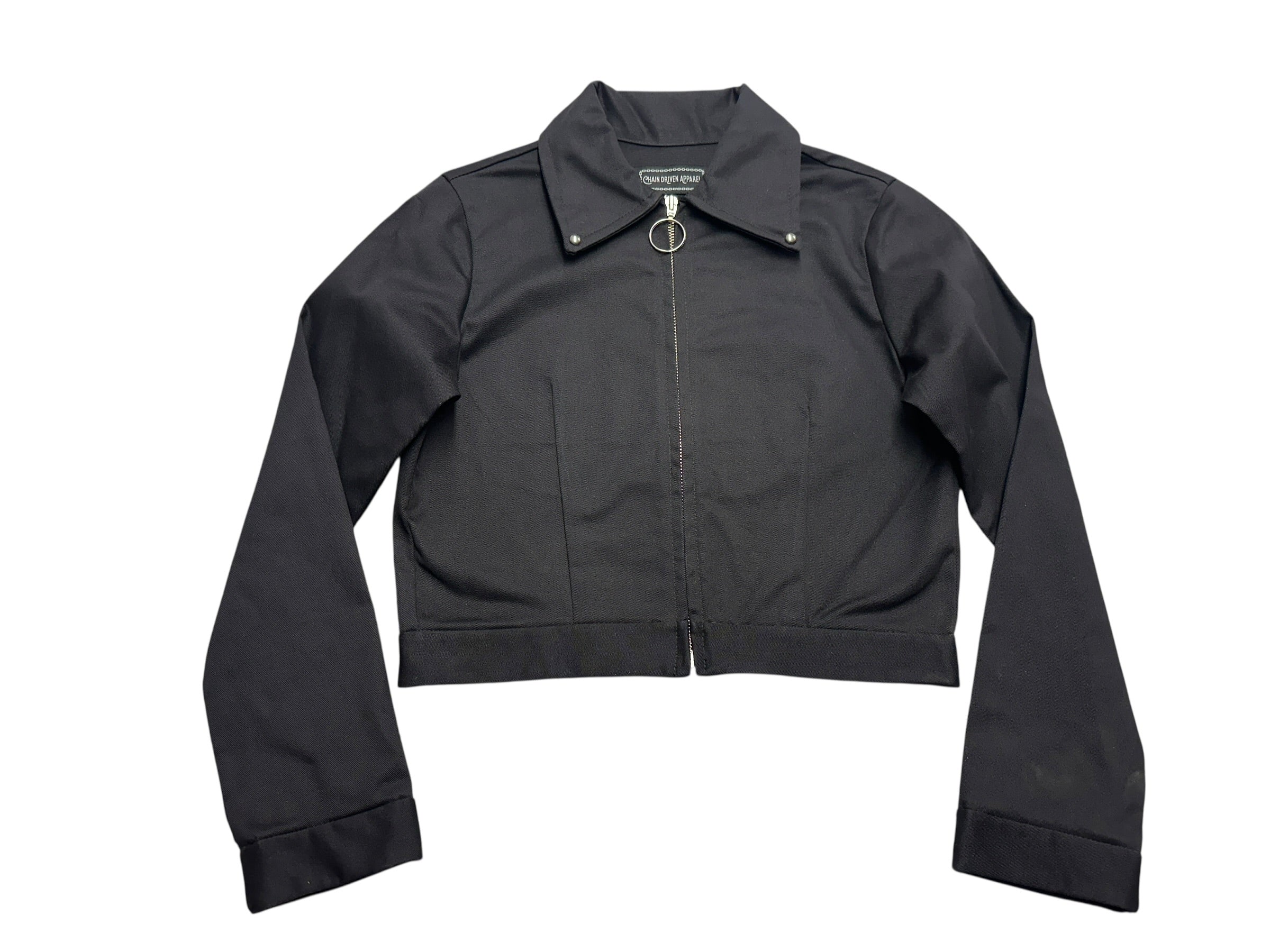 Black Denim Dagger Jacket