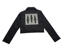 Load image into Gallery viewer, Black Denim Dagger Jacket

