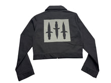 Load image into Gallery viewer, Black Denim Dagger Jacket
