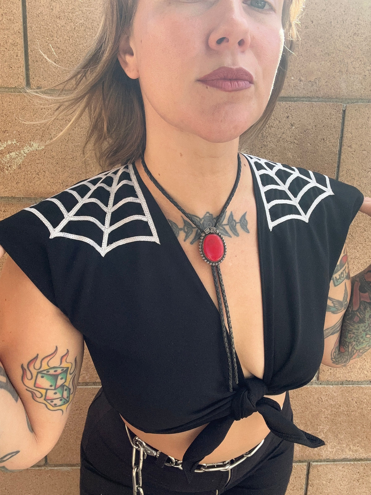 Spider Web Tie Front