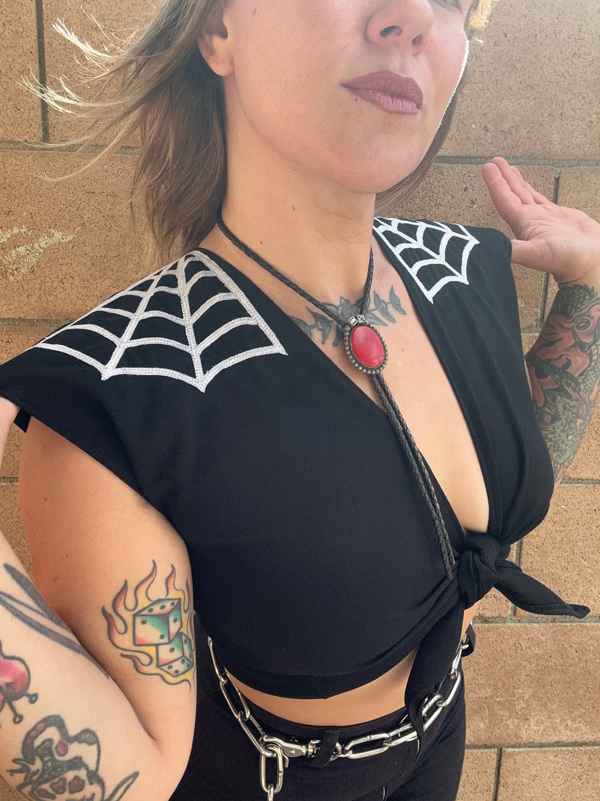 Spider Web Tie Front