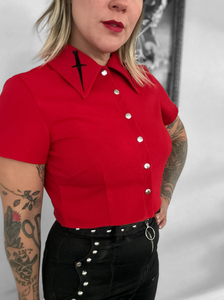 Cropped Dagger Blouse