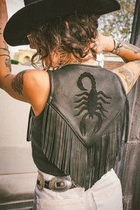 Leather Scorpion Vest